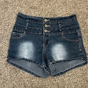 Bongo Denim Jean Shorts Juniors Size 7 Blue High Rise